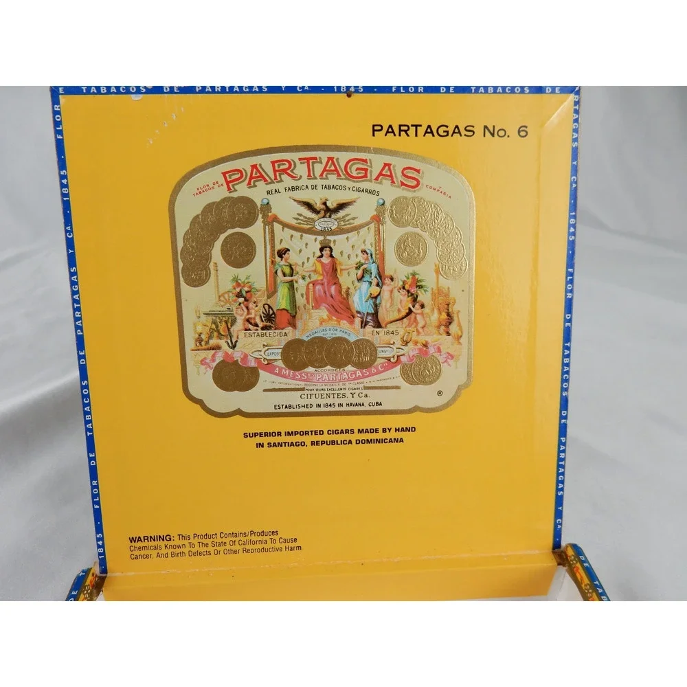 Partagas Flor de Tabacos 1845 No. 6 Cigar Box Dominican Republic Cifuentes